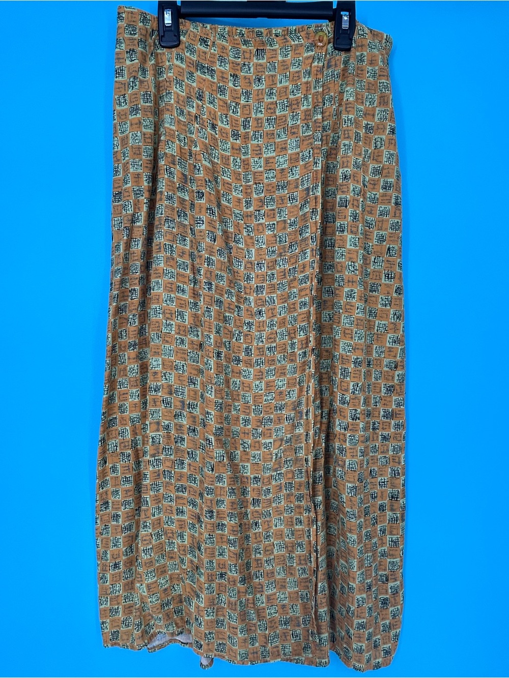 Classic Geometric Maxi Skirt